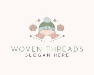 Cute Kid Crochet  logo design