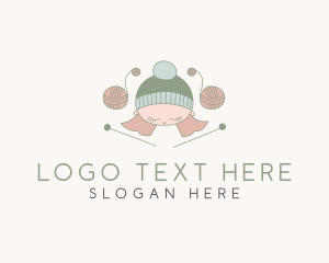 Loom - Cute Kid Crochet logo design