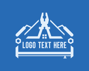 Repair - Pliers Construction Carpentry logo design