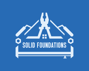 Remodeling - Pliers Construction Carpentry logo design