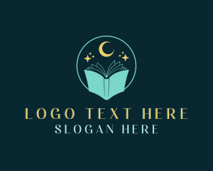 Library - Astral Moon Book logo design