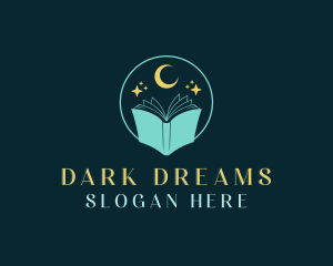 Astral Moon Book logo design