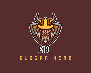 Barbarian Viking Warrior  Logo