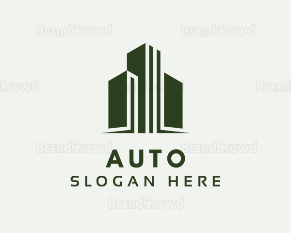 Green Skyscraper Hotel Logo