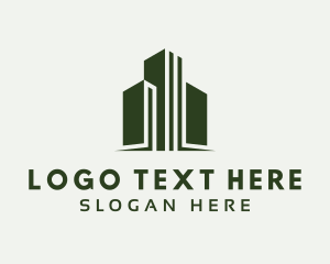 Condominium - Green Skyscraper Hotel logo design