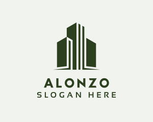 Green Skyscraper Hotel logo design