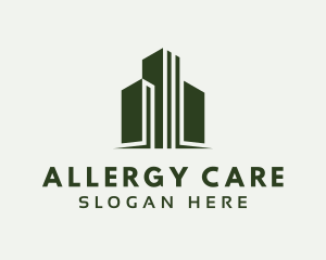 Green Skyscraper Hotel logo design