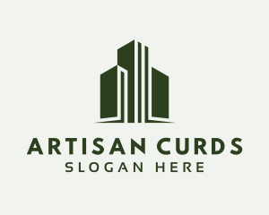 Green Skyscraper Hotel logo design