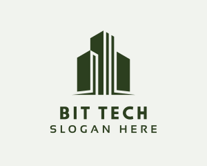 Green Skyscraper Hotel logo design