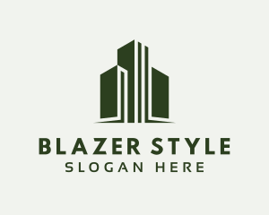 Green Skyscraper Hotel logo design