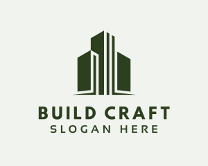 Green Skyscraper Hotel logo design