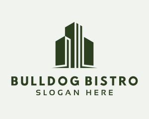 Green Skyscraper Hotel logo design