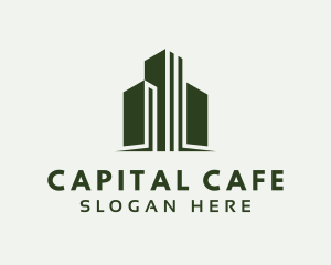 Green Skyscraper Hotel logo design