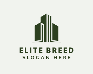 Green Skyscraper Hotel logo design