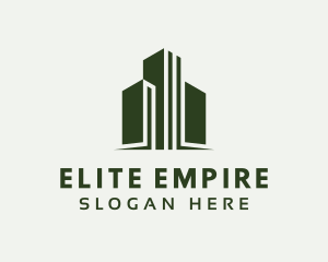 Green Skyscraper Hotel logo design