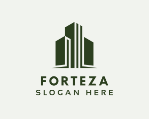 Green Skyscraper Hotel logo design