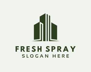 Green Skyscraper Hotel logo design