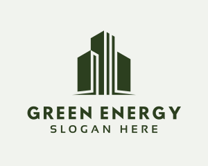 Green Skyscraper Hotel logo design