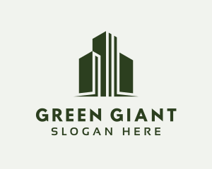 Green Skyscraper Hotel logo design