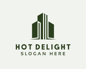 Green Skyscraper Hotel logo design