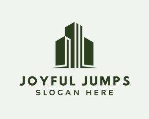 Green Skyscraper Hotel logo design