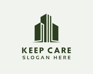 Green Skyscraper Hotel logo design