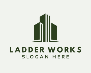 Green Skyscraper Hotel logo design