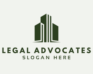 Green Skyscraper Hotel logo design