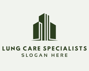 Green Skyscraper Hotel logo design