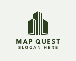 Green Skyscraper Hotel logo design