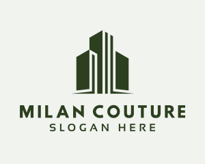 Green Skyscraper Hotel logo design