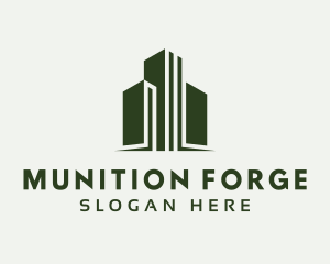 Green Skyscraper Hotel logo design