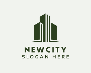 Green Skyscraper Hotel logo design