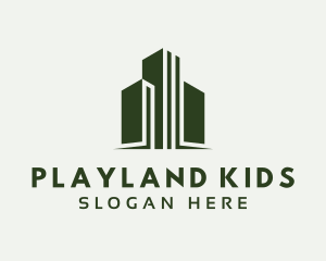 Green Skyscraper Hotel logo design