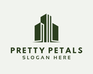 Green Skyscraper Hotel logo design