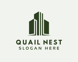 Green Skyscraper Hotel logo design