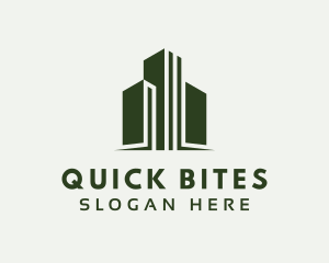 Green Skyscraper Hotel logo design