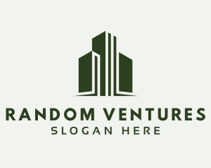 Green Skyscraper Hotel logo design