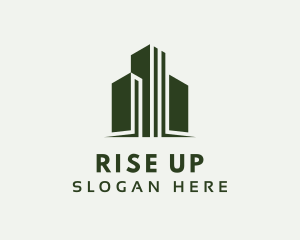 Green Skyscraper Hotel logo design