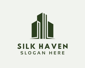 Green Skyscraper Hotel logo design