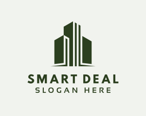 Green Skyscraper Hotel logo design