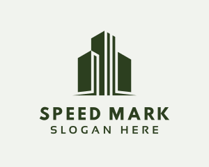 Green Skyscraper Hotel logo design