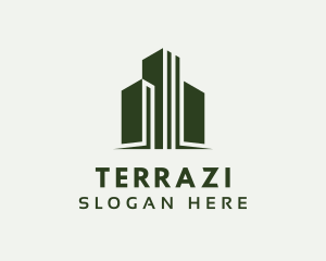 Green Skyscraper Hotel logo design