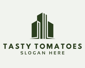 Green Skyscraper Hotel logo design