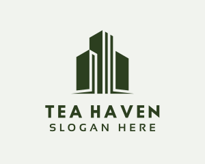 Green Skyscraper Hotel logo design