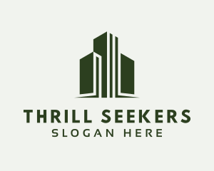 Green Skyscraper Hotel logo design