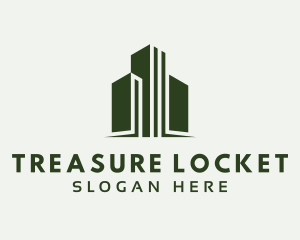 Green Skyscraper Hotel logo design