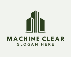 Green Skyscraper Hotel logo design