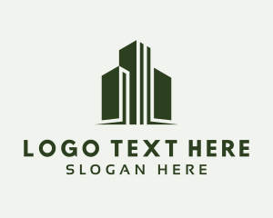 Mortgage - Green Skyscraper Hotel logo design