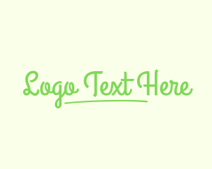 Green Signature Wordmark Logo
